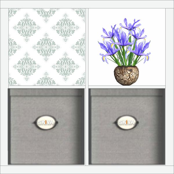 SKIVA Frontscheibe passend für IKEA® KALLAX Gotik Muster grün 0151